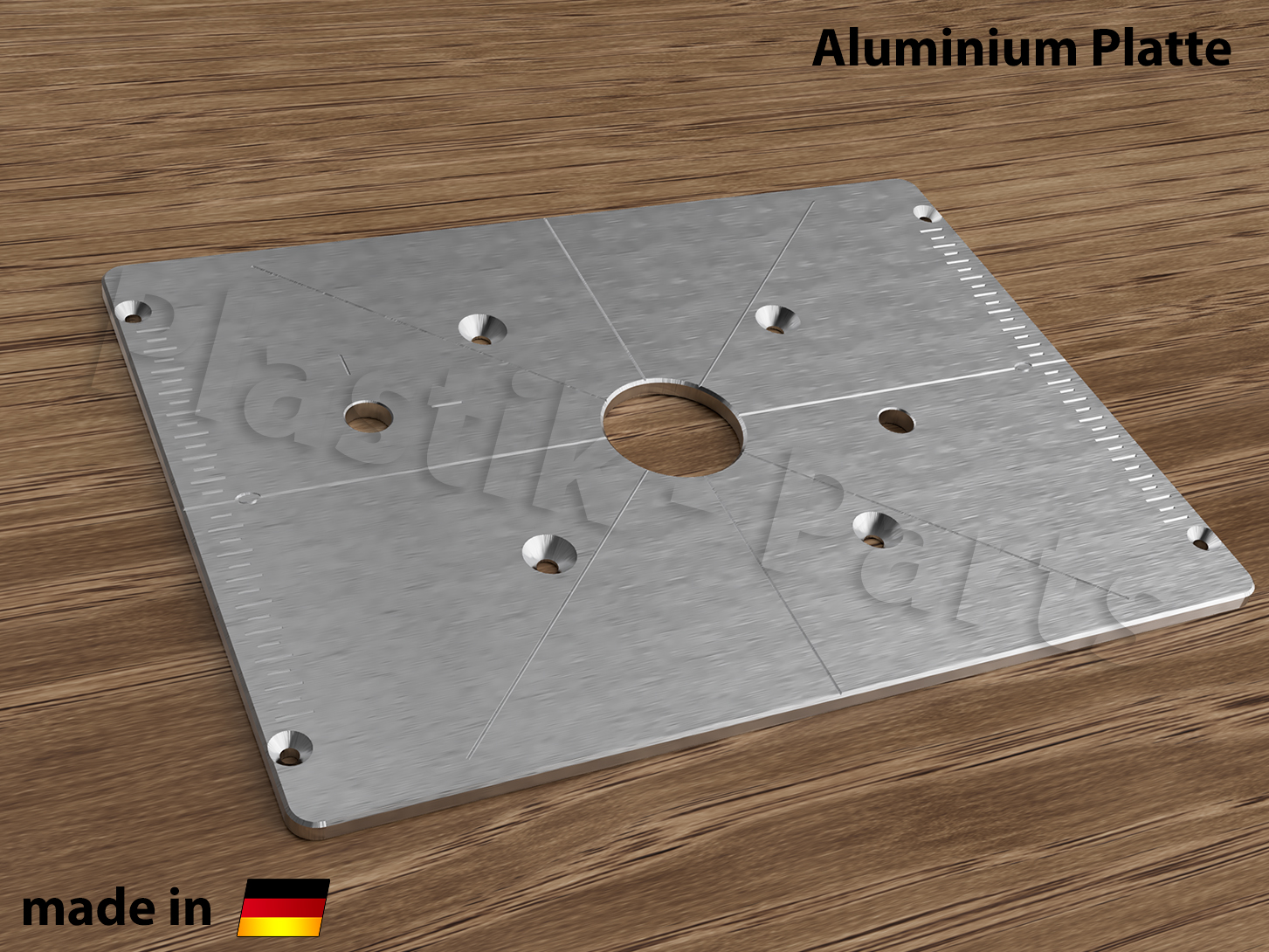 Plastik Parts - Design & Produktion - ALU Einlegeplatte für Holzmann OFT102  Oberfräsentisch Triton TRA001 330165